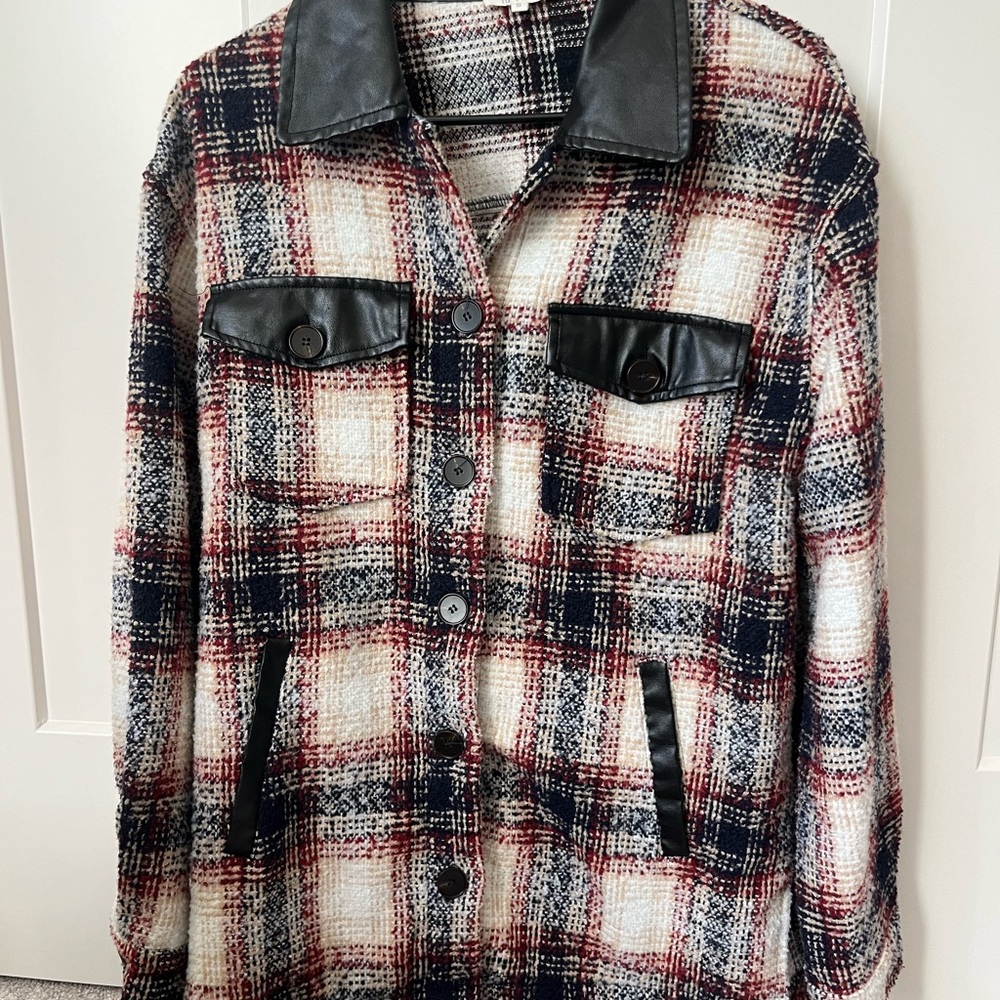 Red/Navy/Cream Shacket